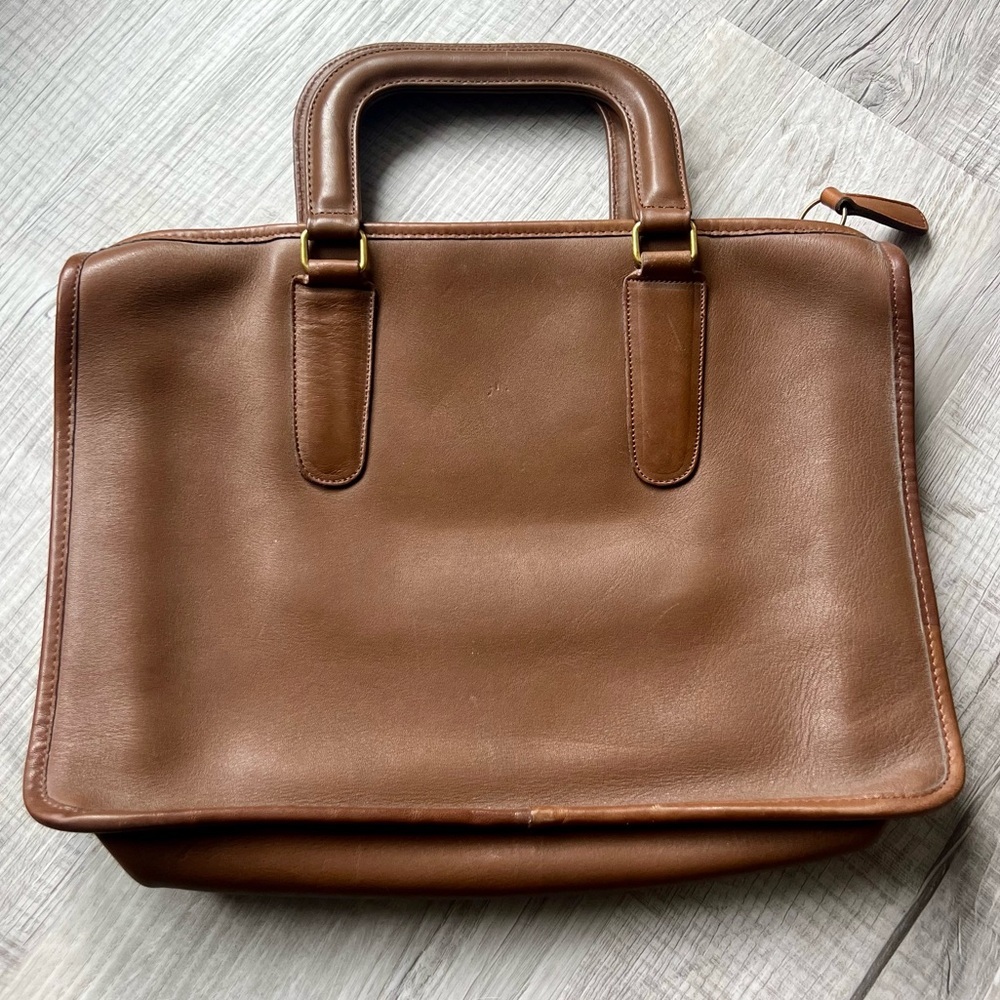 Coach Vintage Slim Satchel Leather Handbag Bonnie Cashin 1970s 1980s Made in NYC - Picture 11 of 16